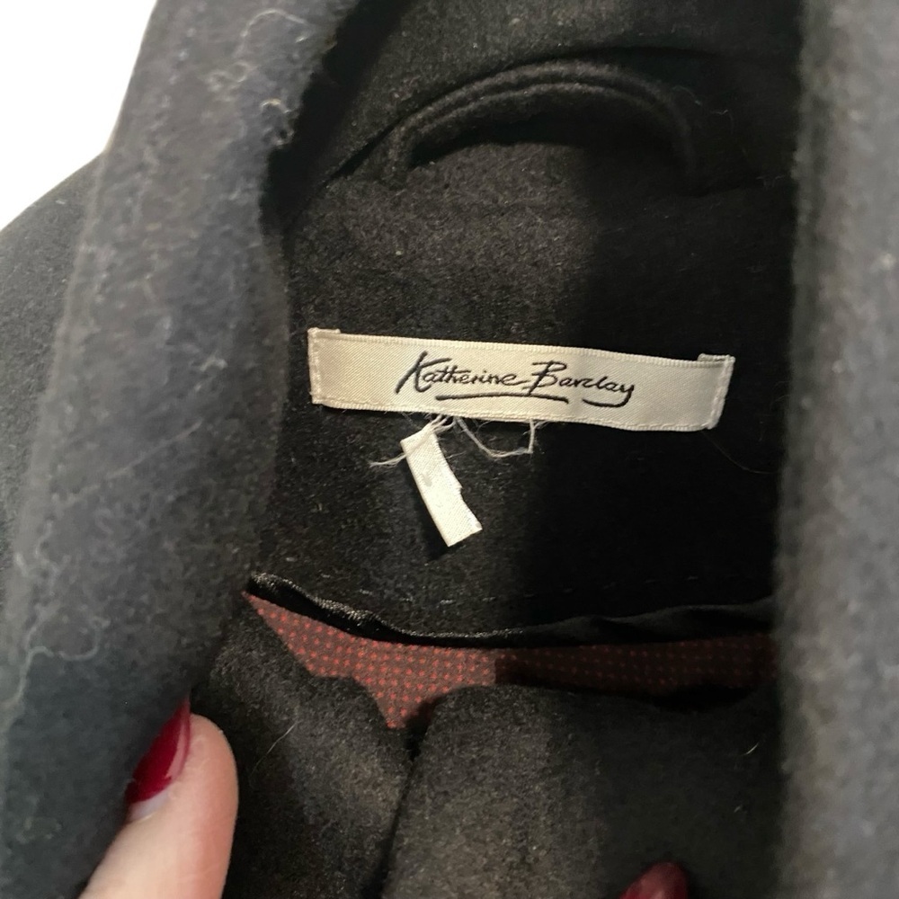 Katherine Barclay - Black Wool Blend Pea Coat - Picture 12 of 14
